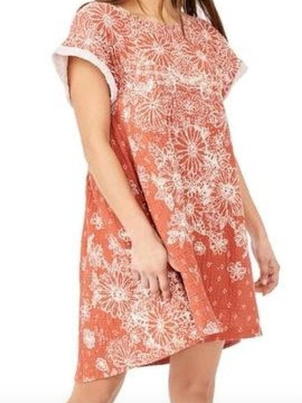 Free People Pinwheel Print Swing Dress Size XS – Coral Combo